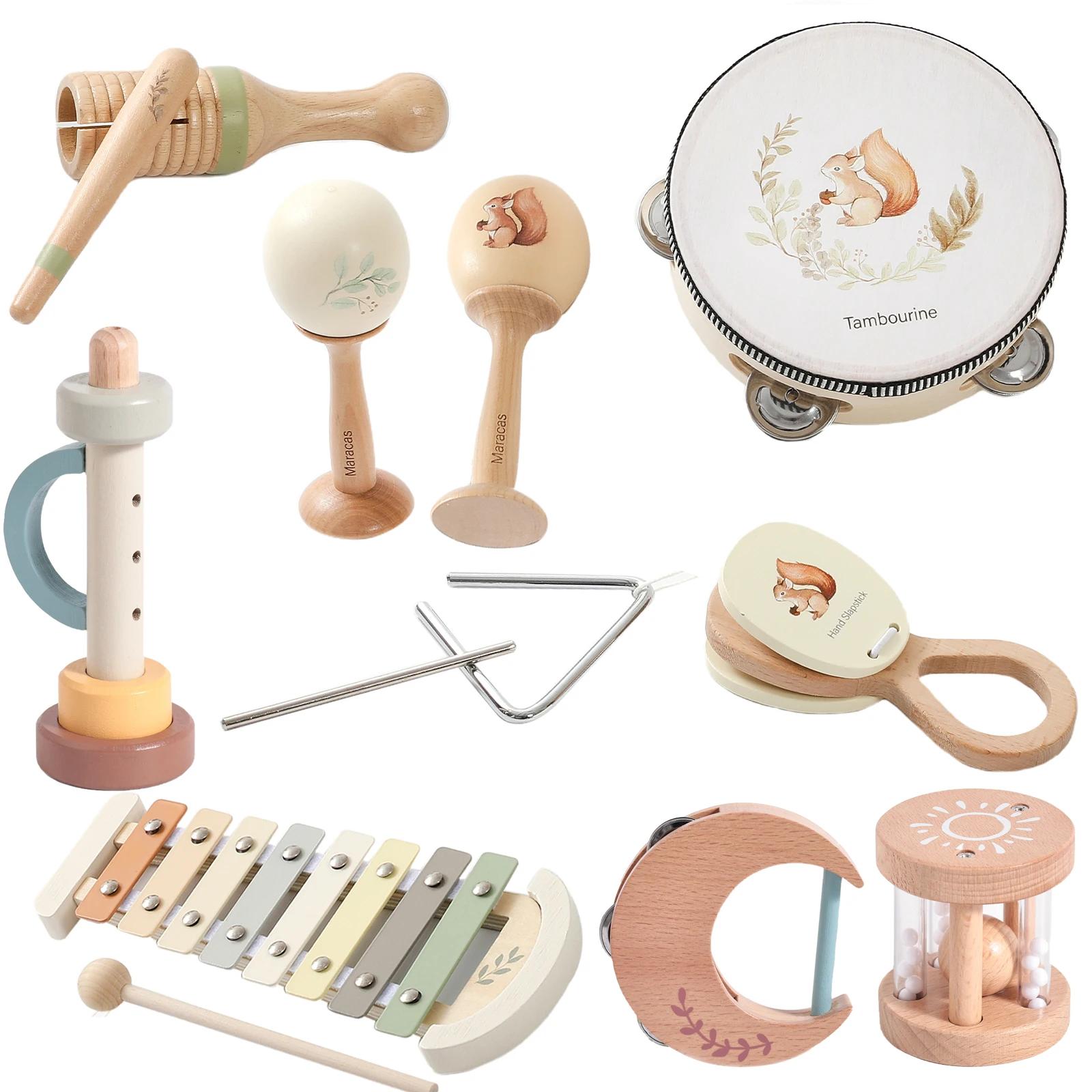 Instruments de musique Montessori musique bébé 0 12 mois jouets tambour Xylophone enfants début éduc