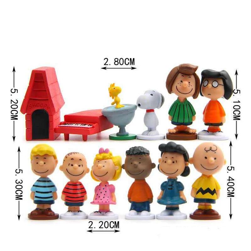 Vente chaude japon dessin animé cacahuètes Snoopy Charlie Sally Woodstock Mini figurine modèle jouet