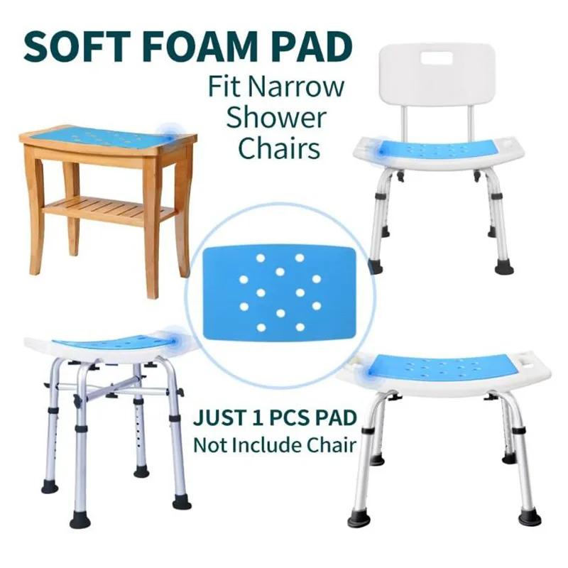 Tapis antidérapant bleu en EVA de qualité supérieure pour chaises de bain, bancs de douche, accessoi