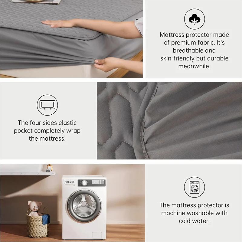 Housse de matelas épaisse et imperméable, tapis matelassé en Latex, couvre-lit, drap-housse de prote