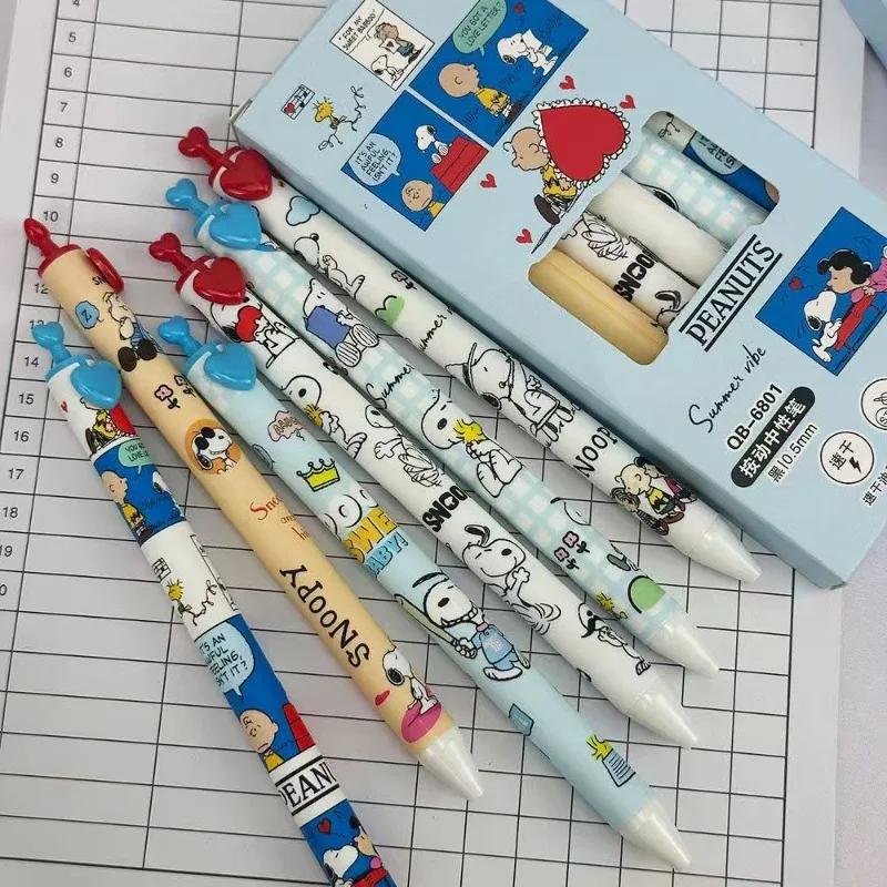 Stylo gel Snoopy Woodstock Charlie Brown, accessoire d'animation secondaire, dessin animé mignon et 