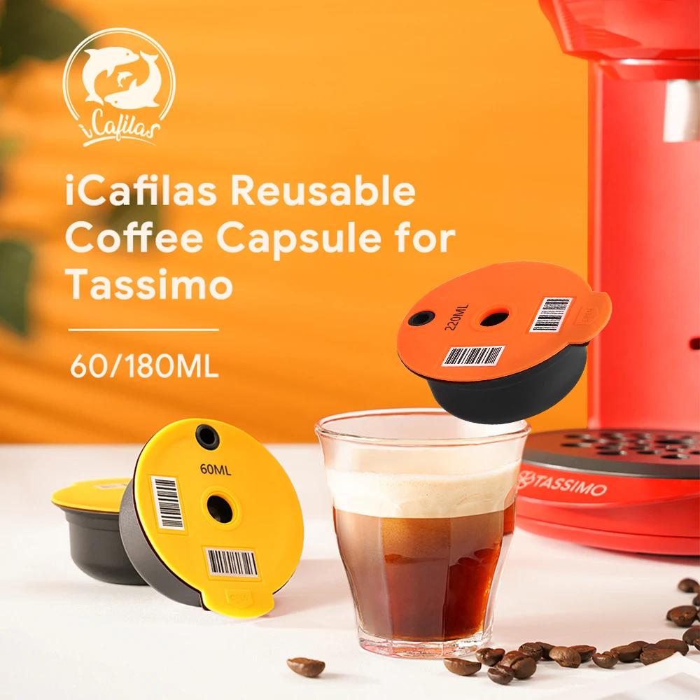 Capsules de café réutilisables TasHansen avec couvercle en silicone, dosette jetable, filtre quotidi