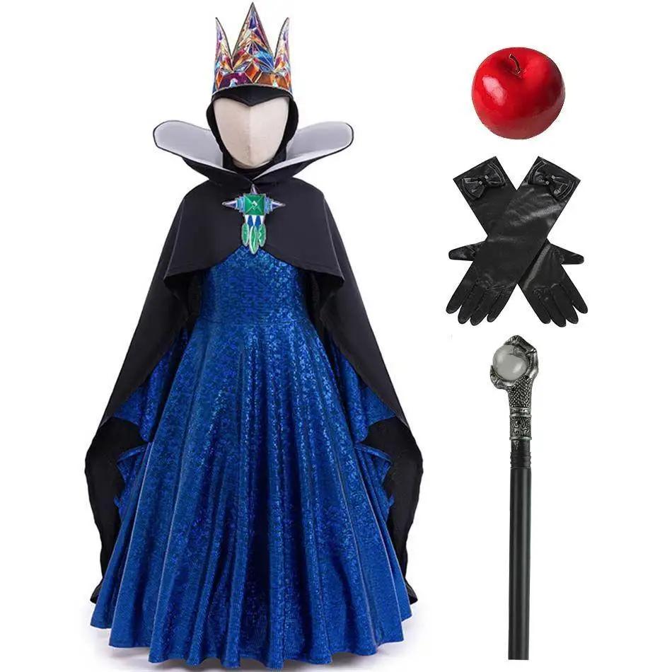 Costume de reine maléfique blanche-neige pour filles, vêtements de spectacle sur scène pour enfants,