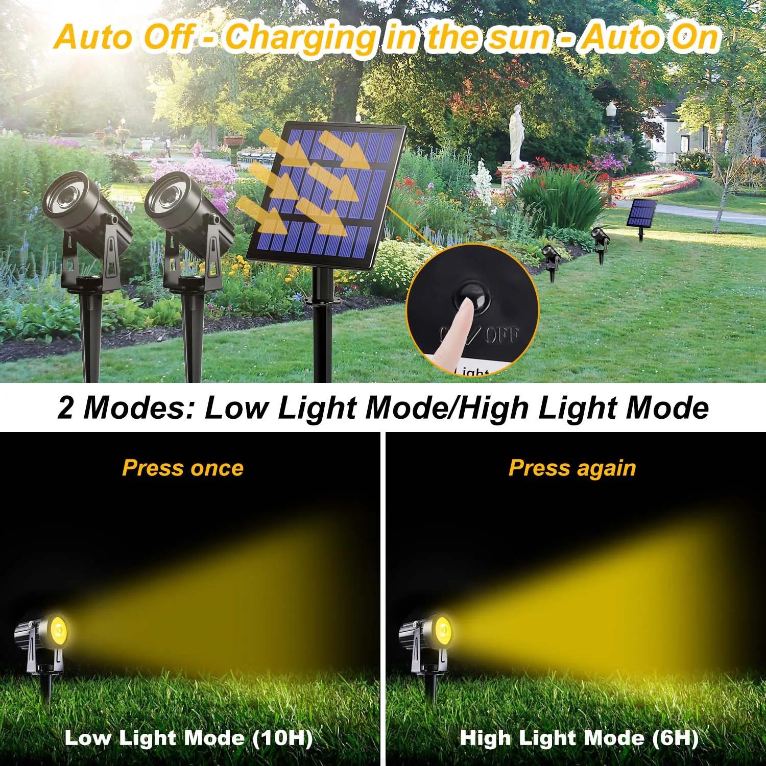 T-rise solaire LED lumière extérieure IP65 étanche décoration de jardin lumières RGB blanc chaud/fro