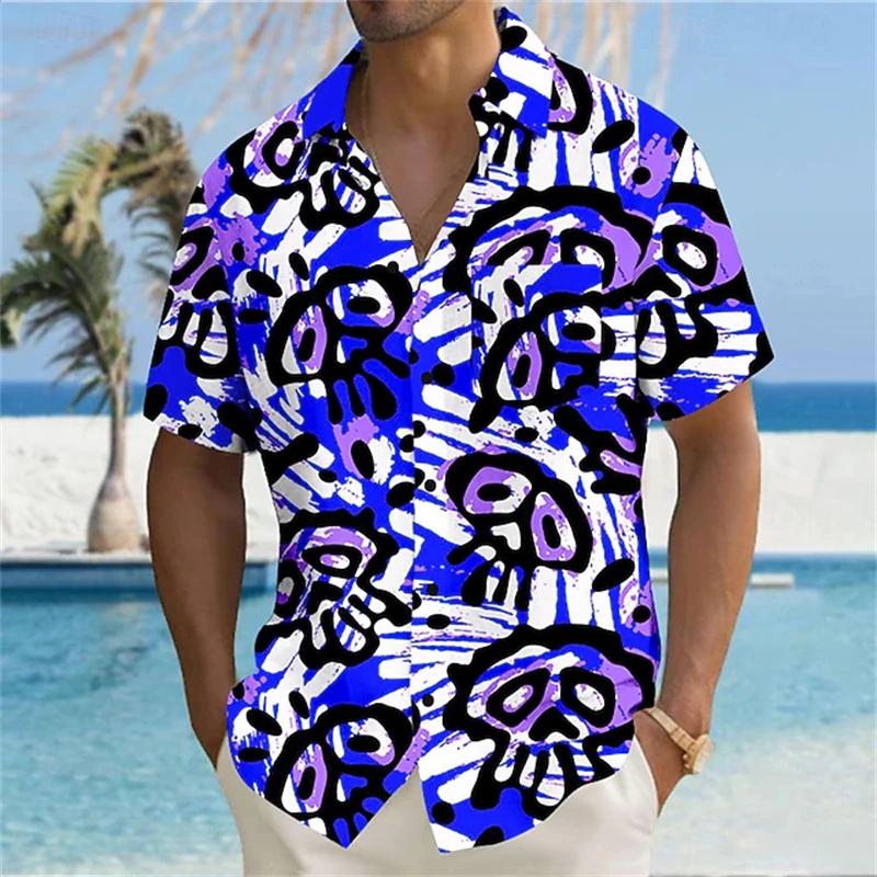 Chemise à manches courtes pour hommes, rétro classique des années 70, décontractée, avec boutons à r