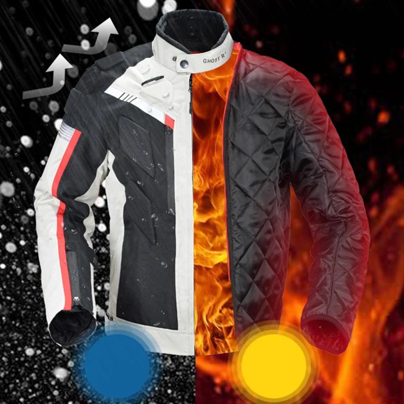 GHOST RACING veste de course de moto homme imperméable pantalon de vélo de saleté ensemble avec Prot