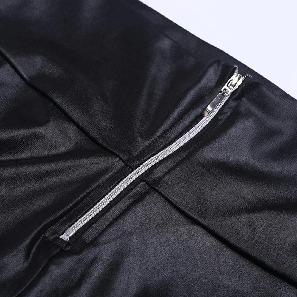 Leggings en similicuir taille haute pour femme, effet ventre plat et rehaussement des fesses, coupe 