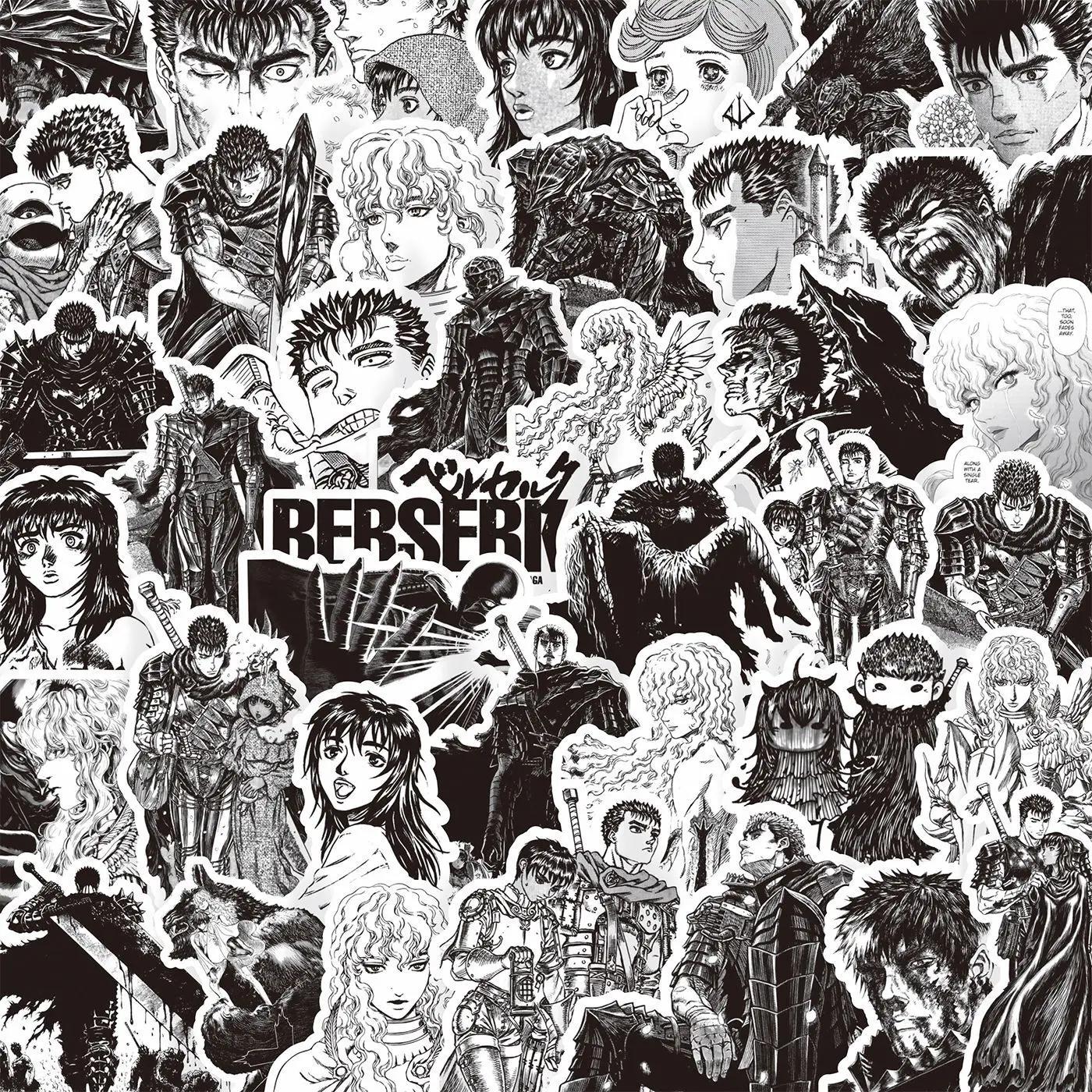 Autocollants de dessin animé Berserk Guts Casca, 82 pièces, décoration pour ordinateur portable, tél