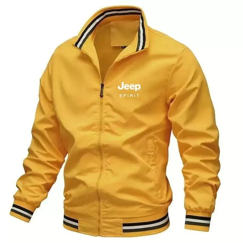Nouvelle veste décontractée à col montant pour homme Jeep 2026, haute qualité, printemps-automne, co
