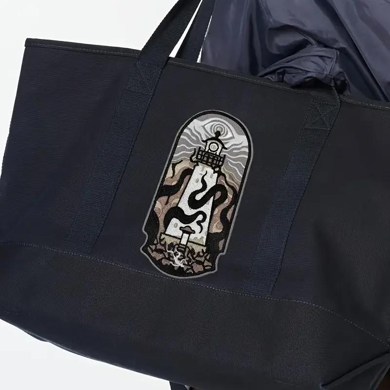 Patch brodé phare lumineux sur la mer, Badge esthétique, cadeau à faire soi-même, patchs à repasser 
