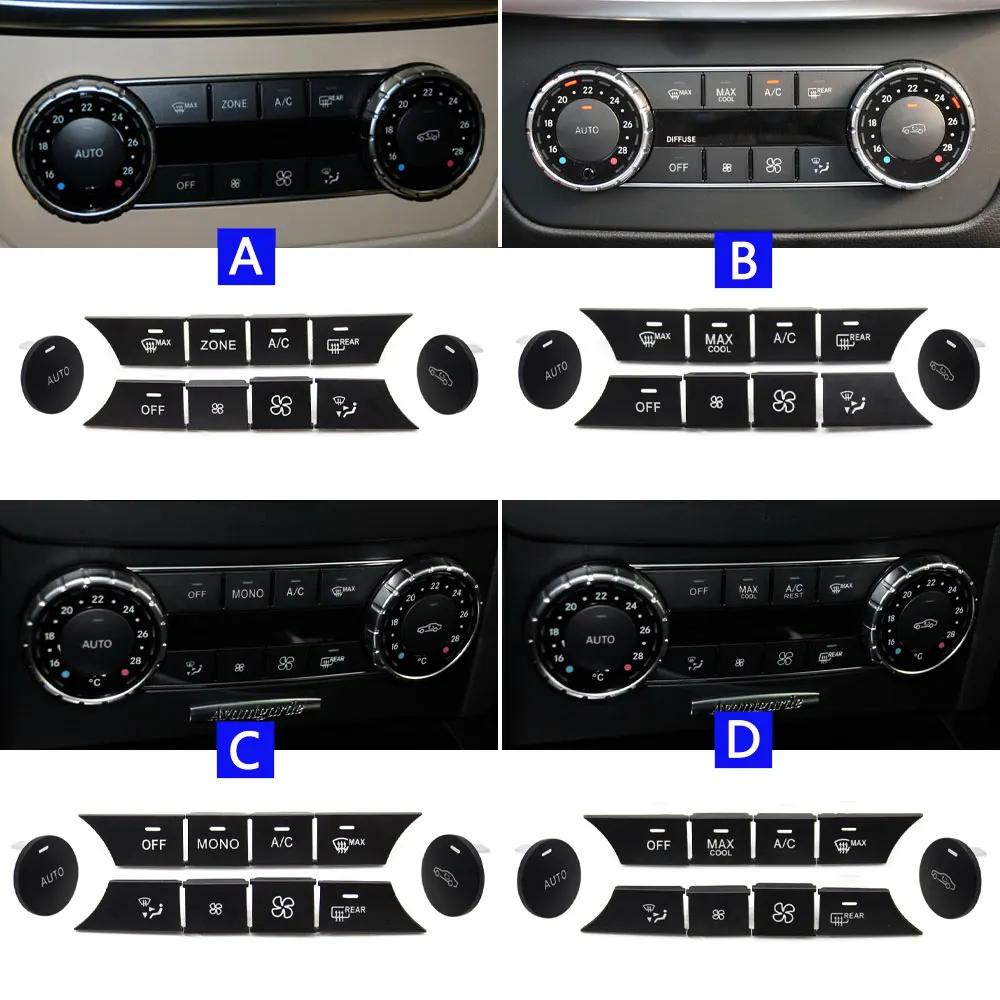 Bouton de commande de climatisation pour Mercedes Benz, tableau de bord, volume, AC, chauffage, couv
