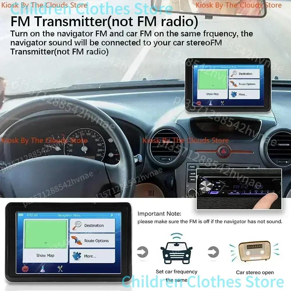 5 pouces/7 pouces voiture GPS Navigation HD écran tactile GPS navigateur camion Mode 3D Sat Nav 8G +