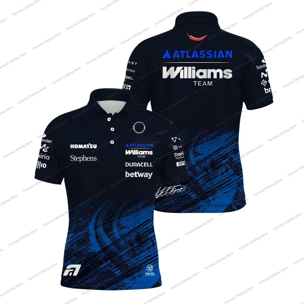 Nouveau Polo Williams Racing 2026 Carlos Sainz 55 Alex Albon 23 T-shirt de Sport Extérieur à Séchage