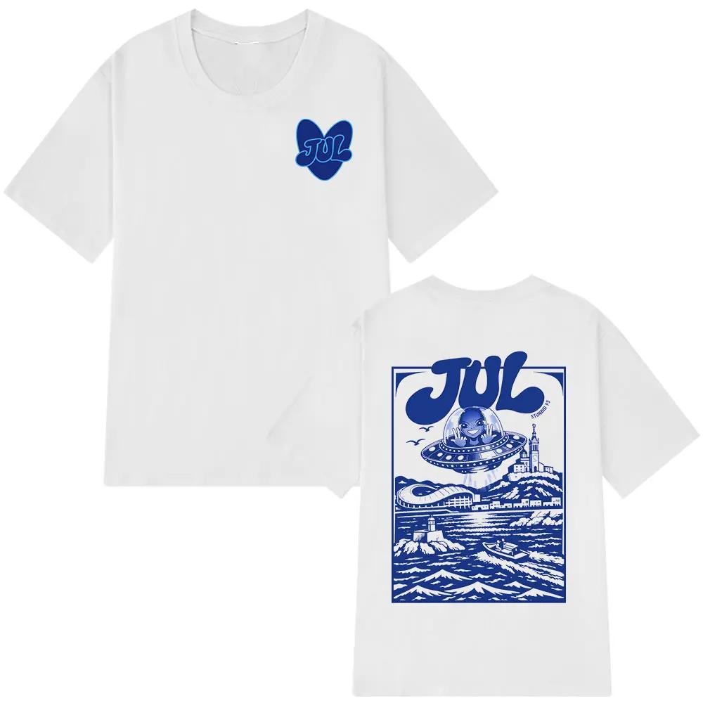 T-shirt graphique Rapper Jul pour hommes et femmes, vêtements de mode Hip Hop, T-shirt décontracté e