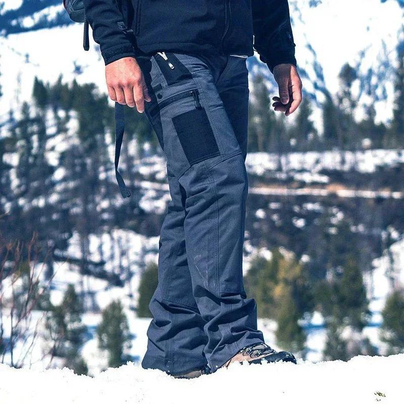 Pantalon de travail résistant à l'usure pour homme, Cargo droit multi-poches, pantalon tactique de J