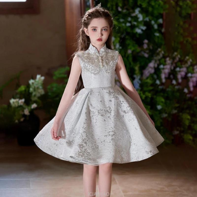 Robe de cérémonie pour enfants 2026, style princesse courte, tenue d'été pour enfants, idéale pour c