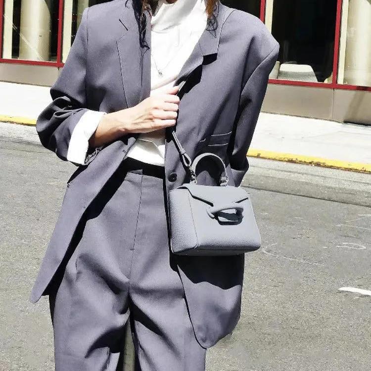 Sac à main en cuir marron rétro pour femme, sac bandoulière en cuir véritable, sac élégant pour le b