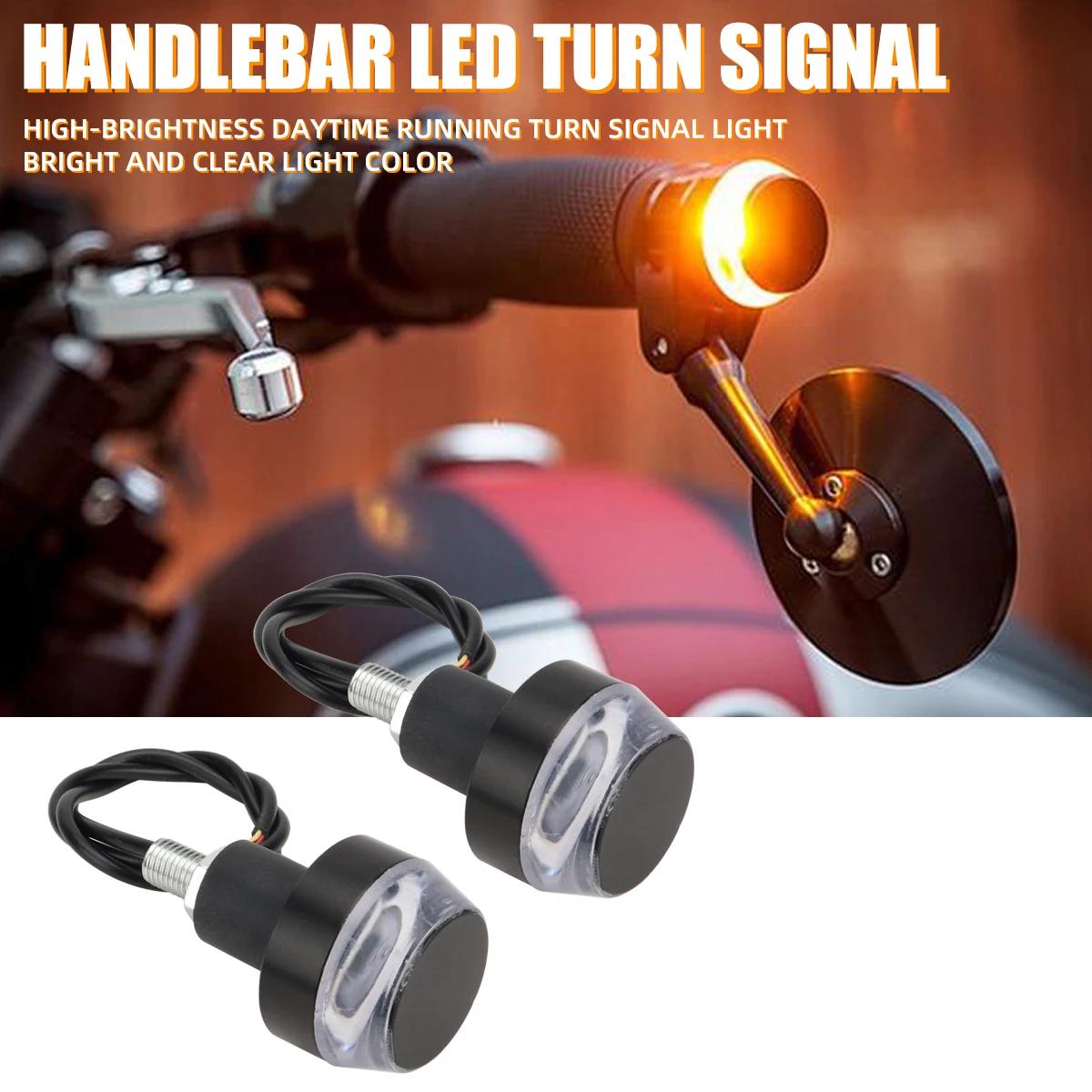 Indicateur d'extrémité de barre lumineuse à LED pour moto, clignotant de voiture, prise de poignée u
