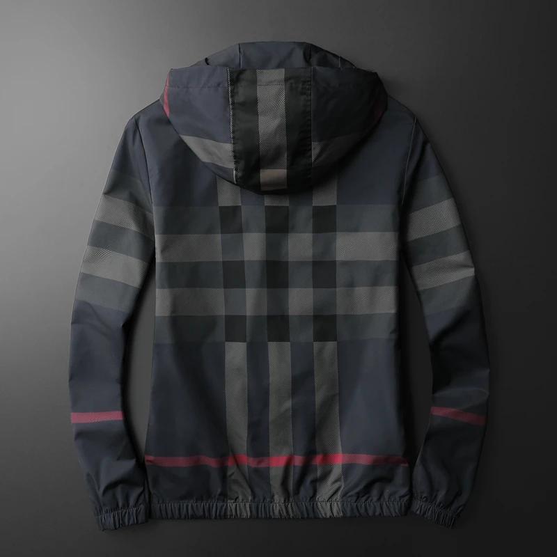 Veste rayée à la mode de style coréen, veste à capuche avec fermeture éclair de haute qualité, veste