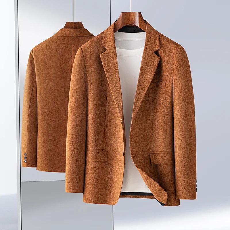 Blazer simple et élégant pour homme, modèle 2026, pour costume d'affaires, pour homme d'âge mûr, inf