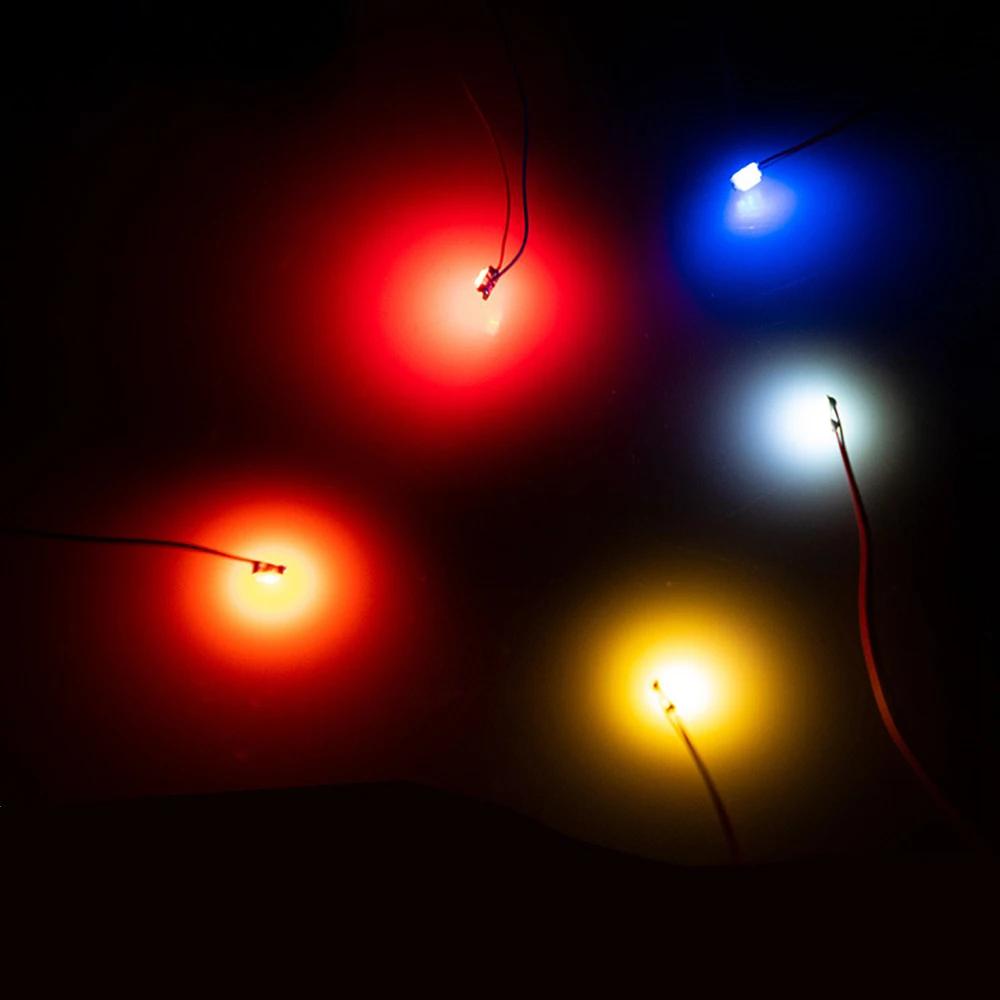 10 pièces/lot bricolage Micro SMD lampe à LED filaire Led 0402 0603 pré-soudé Micro Litz puce filair
