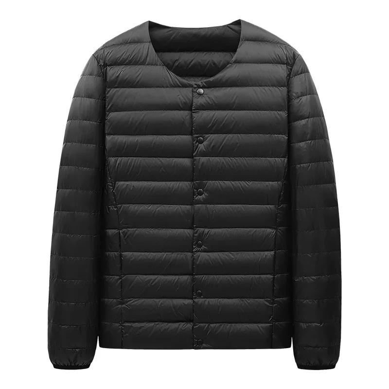 Doudoune ultralégère pour hommes, nouvelle veste légère Simple à col rond, Portable, doublure chaude