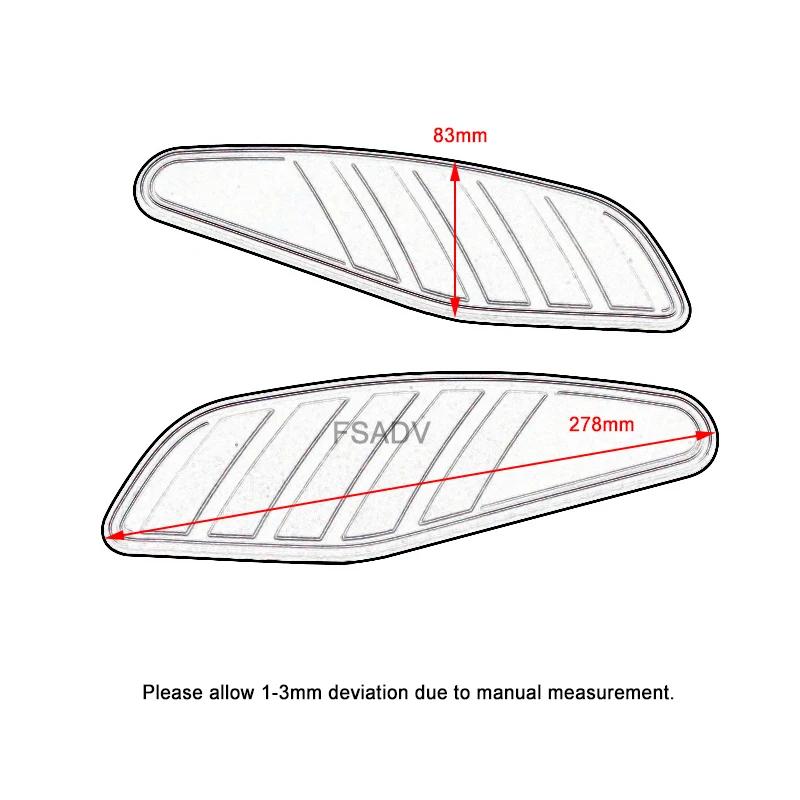 Coussinets de Traction latéraux noirs pour réservoir, autocollants antidérapants pour genoux, pour m