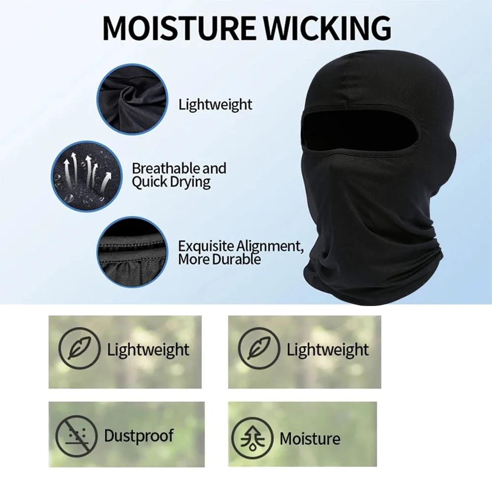 Masque de ski intégral pour homme, cagoule noire, couvrant le cou