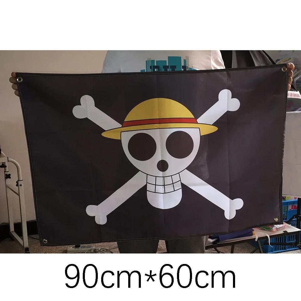 Bannière murale décorative One Piece Jolly Roger, peinture de dessin animé, jouet, drapeau de pirate