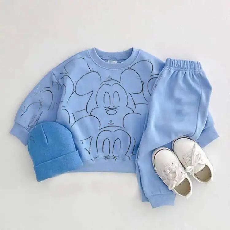 Survêtement décontracté dessin animé pour bébé - Ensemble t-shirt et pantalon résistant été