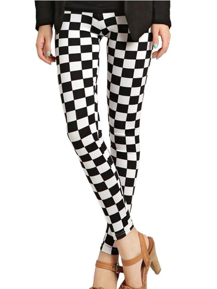 CUHAKCI Graffiti Leggings imprimé fleuri Leggins pour femmes Leggings pied-de-poule vente élastique