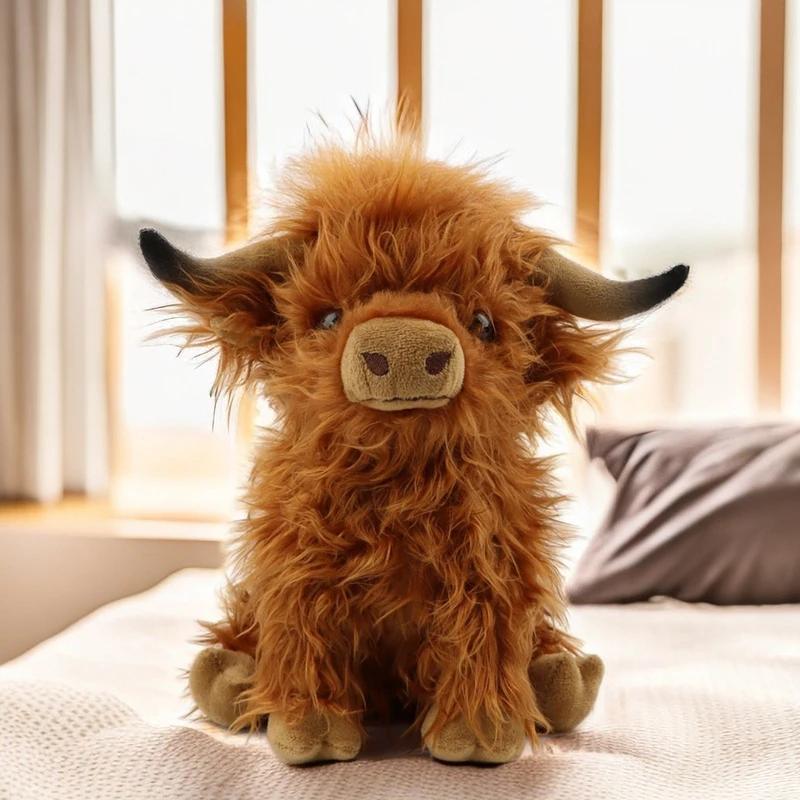 CYISONAL Highland vache animaux en peluche peluche taureau peluche poupée animale cadeau doux pour e