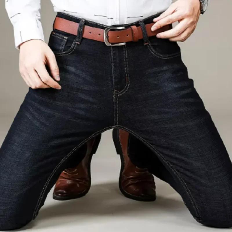 Jeans droits pour hommes, mode masculine, nouvelle collection 2024, pantalon slim extensible, confor