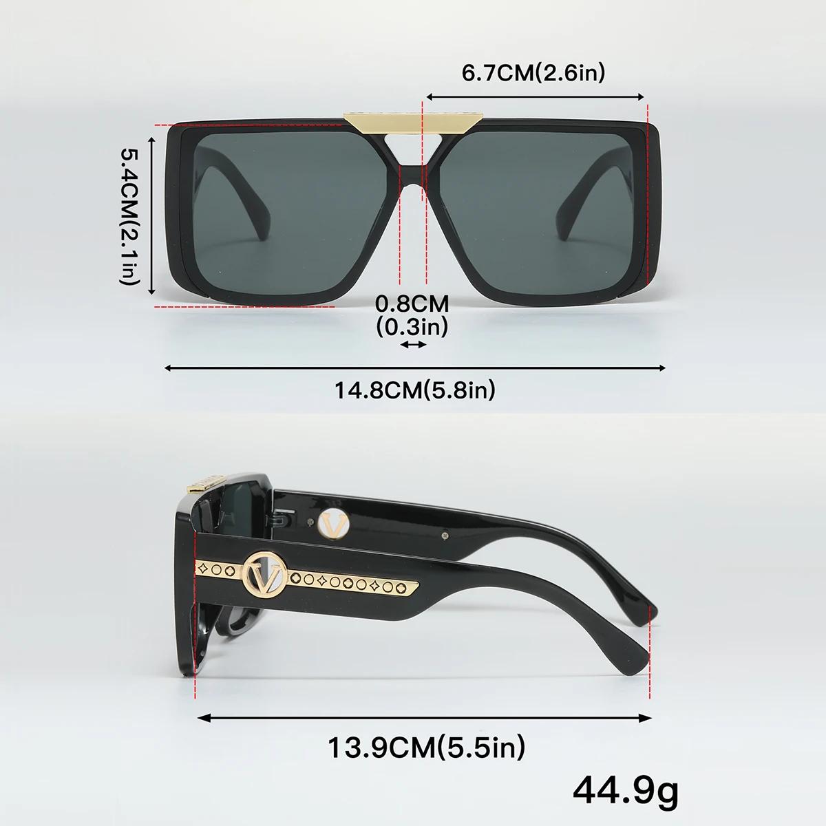 Nouveau cadre carré noir rétro classique pour hommes, décoration à motif de temple exquis, à la mode