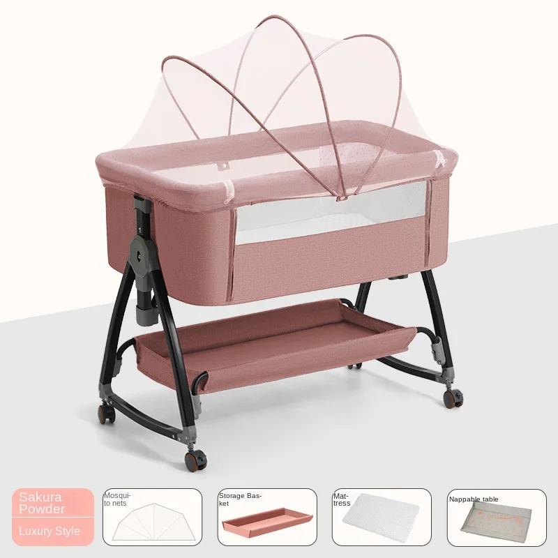 Berceau pour nouveau-né avec moustiquaire, berceau pliable et amovible pour bébé, berceau de couchag