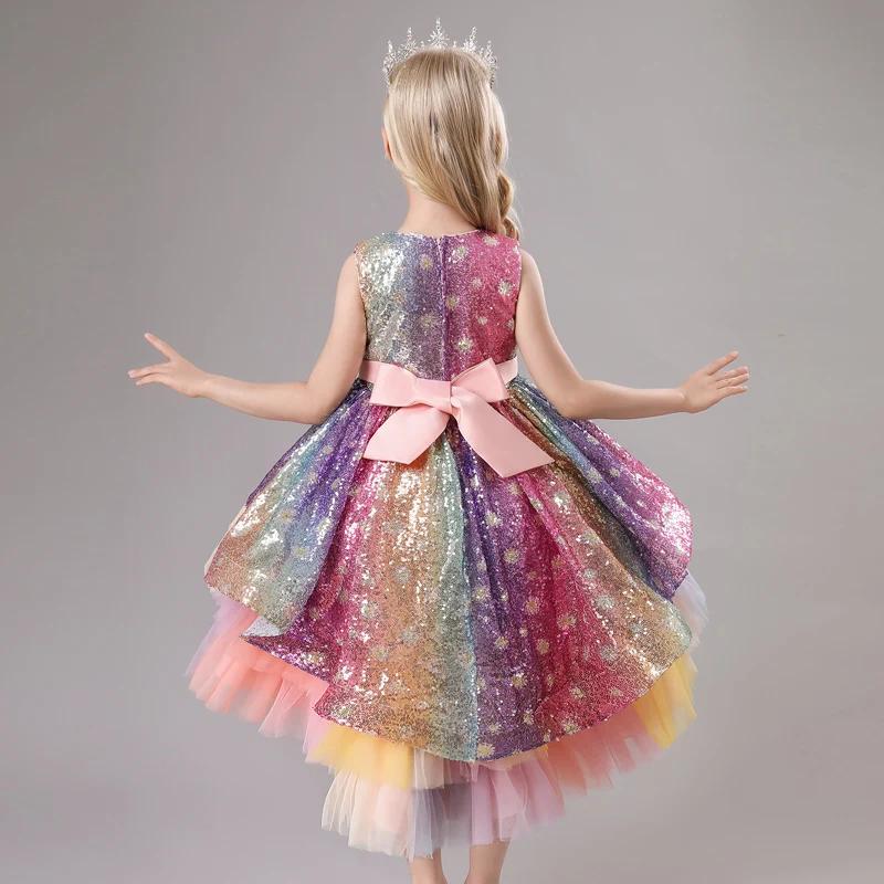 S002 robe pour enfants traînant princesse Spot rose filles 1 juin Performance été nouveau 2023 dente