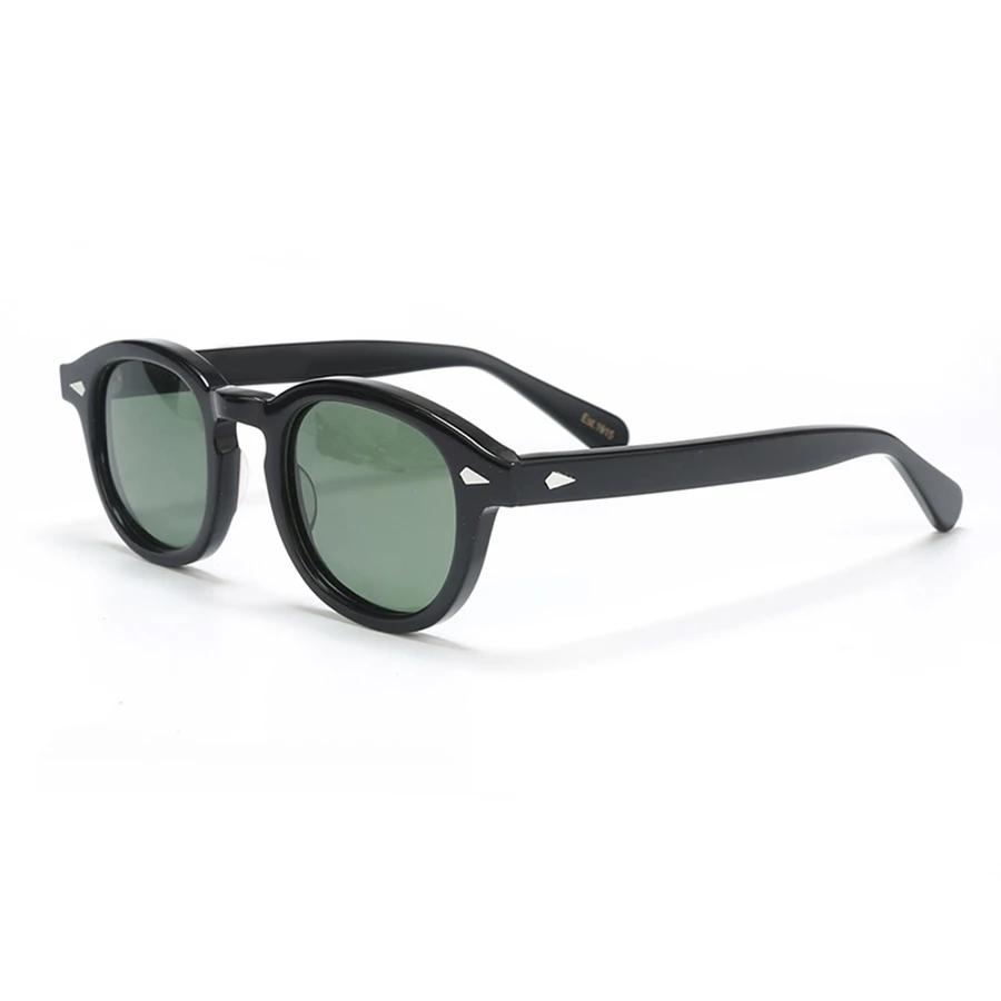 Lunettes de soleil polarisées Johnny Depp pour hommes et femmes, monture en acétate, marque de luxe,
