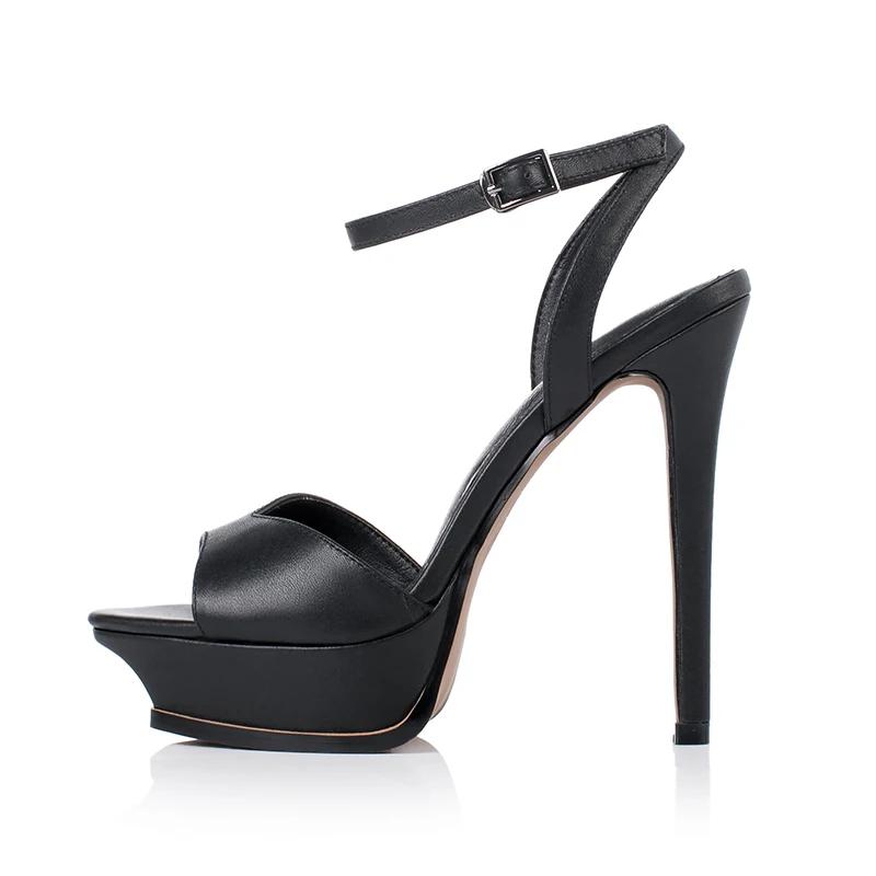 Arden Furtado 2025 été blanc peau de vache plate-forme Peep toe chaussure chaussures de mariage bout