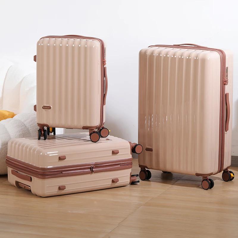 1 Piece Set 20/ 24inch Boarding Large Capacity Expandable Suitcase Anti-Scratch Surface Customs Lock