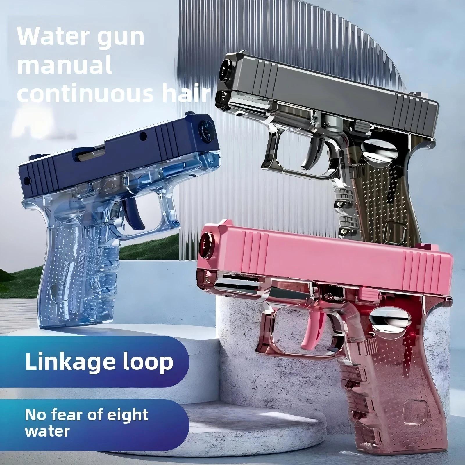 Mini pistolet à eau mécanique à tir continu, aigle du désert, petit pistolet d'été en plein air, pla