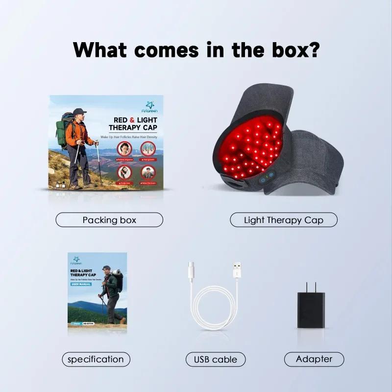Bonnet de croissance des cheveux à lumière rouge LED, Anti-perte de cheveux, anxiété, réduit la Migr