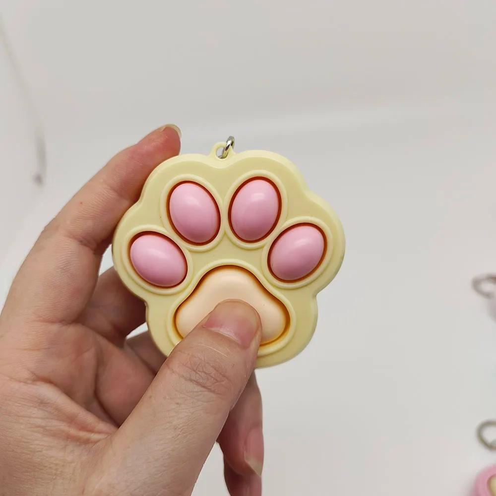 Porte-Clés en Forme de Griffe de Chat, Jouet de Décompression, Pendentif Mignon pour Couple, Sac de 