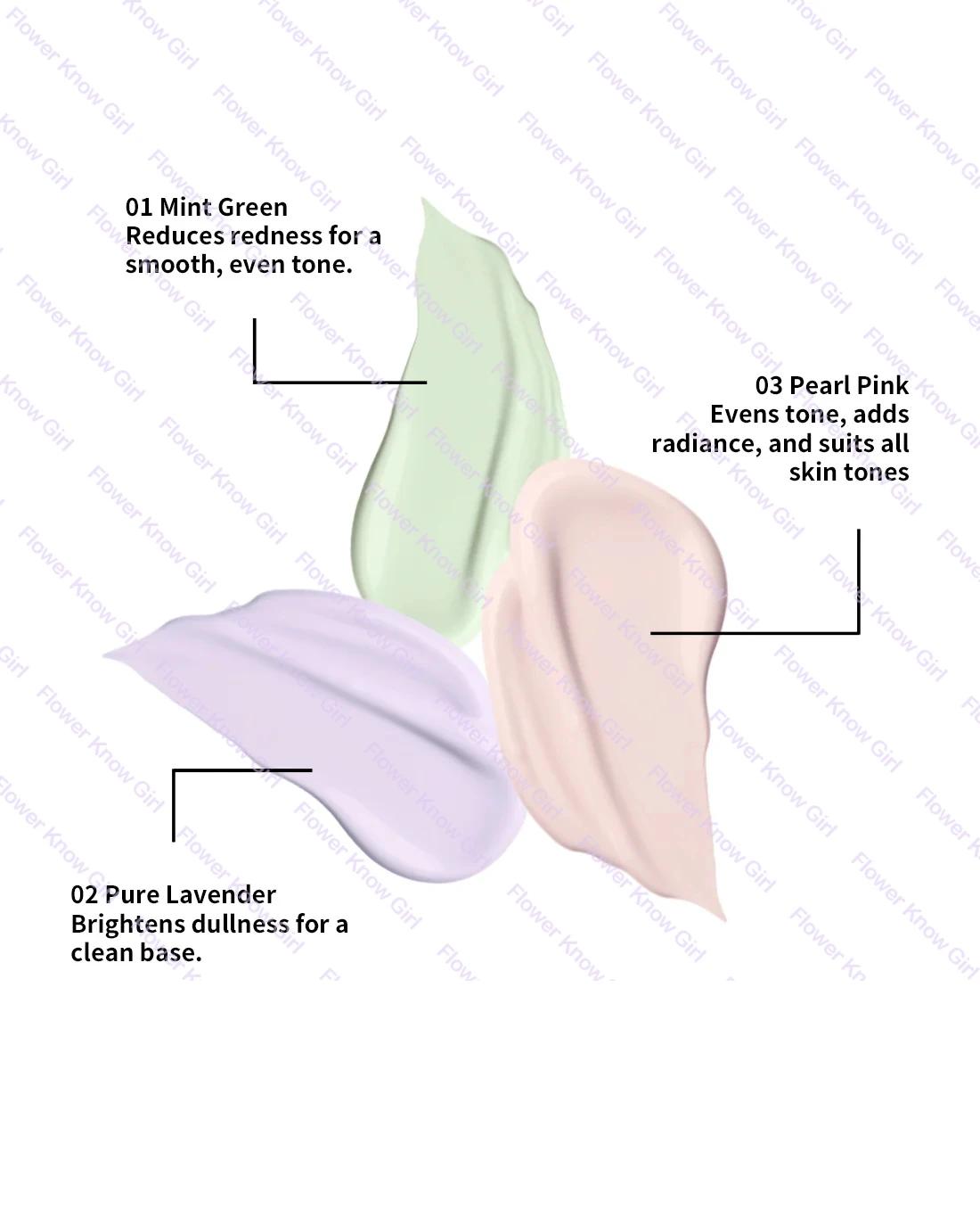 Maquillage fleur connaît coquille perle Collection apprêt coloration Base de maquillage visage lait 