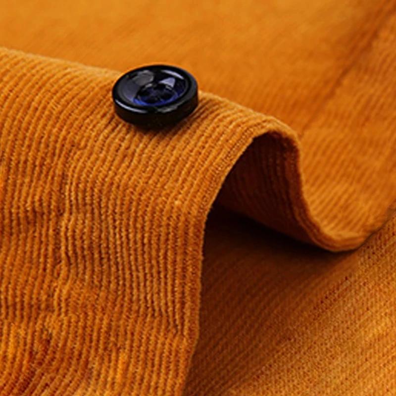 Chemises en velours côtelé pour hommes, 100% coton, manches longues, décontractées, coupe régulière,