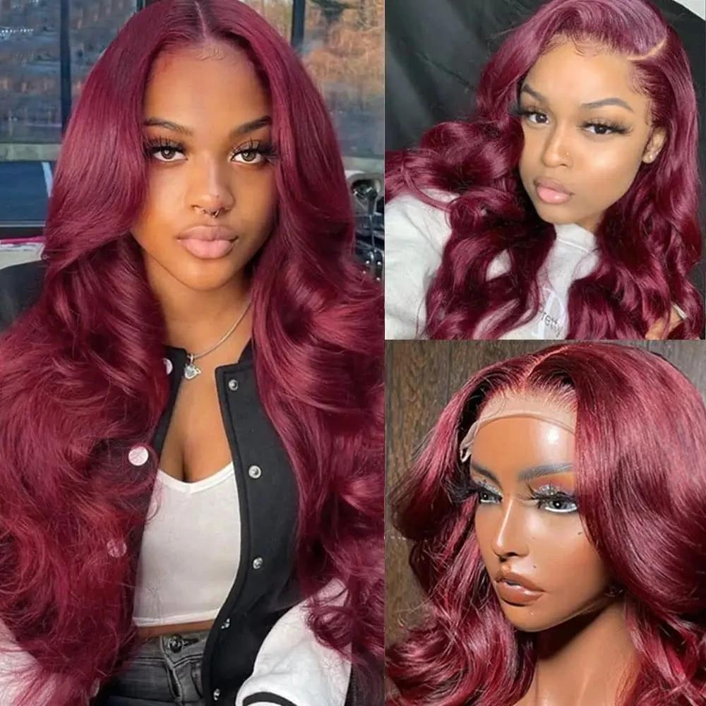 Perruque Lace Front Wig Body Wave Brésilienne Naturelle, Cheveux Humains, Transparent, Ultraviolets,