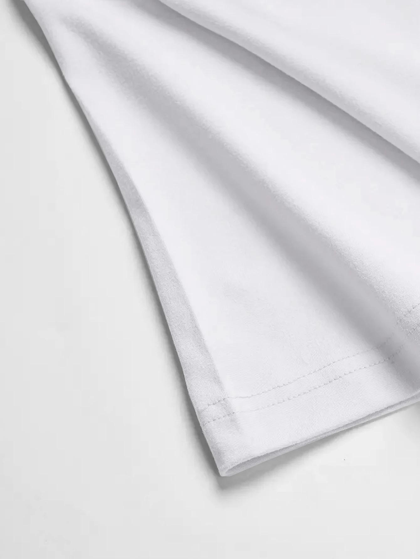 Ensemble décontracté confortable pour homme, t-shirt à col rond et short à taille élastique avec imp