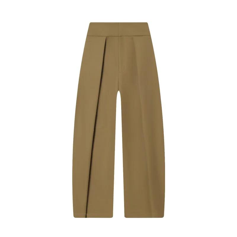 Pantalon palazzo plissé taille haute coupe ample ETJ 2026 pour femme, idéal pour le travail, les voy