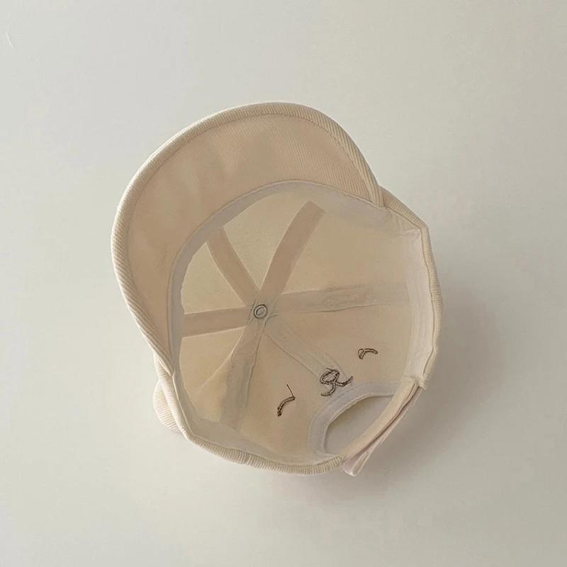 Dessin animé ours oreille bébé canard langue casquette solide coton enfants doux bord casquette de b