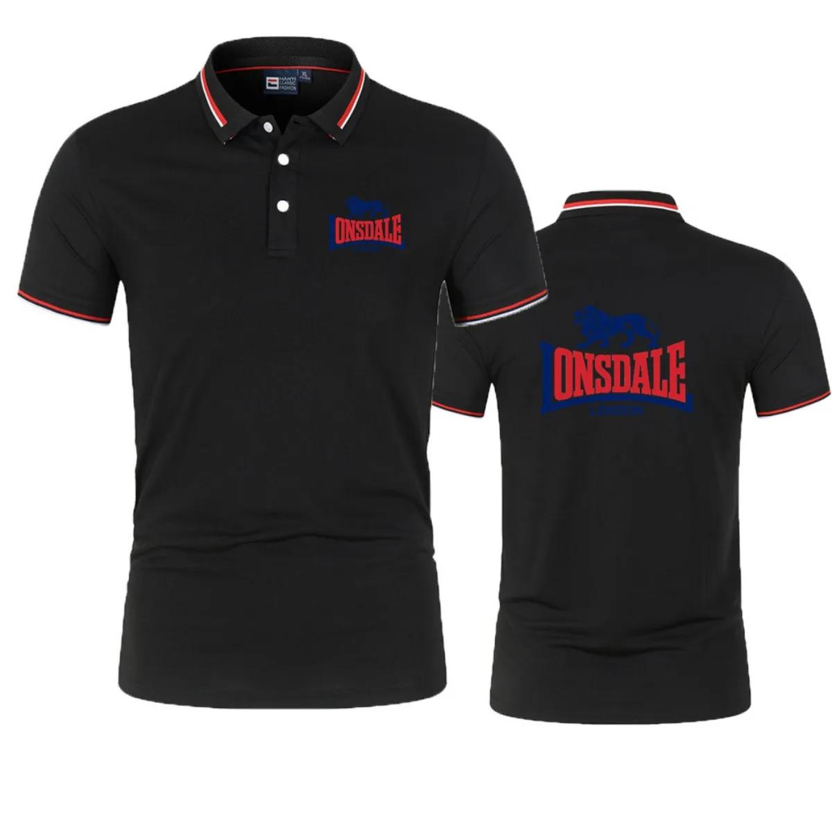 LONSDALE Polo à manches courtes pour hommes, nouveau haut décontracté de style streetwear d'été pour