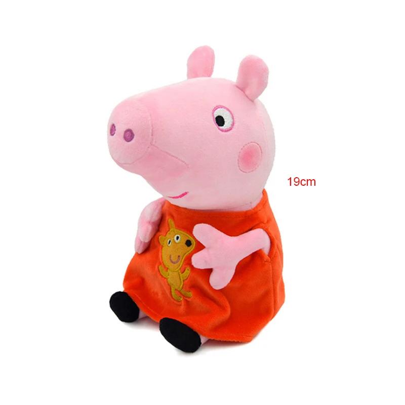 Jouets en peluche Peppa Pig originaux de 19cm, George Eddie Bear Mr Dinosaur, figurine de dessin ani
